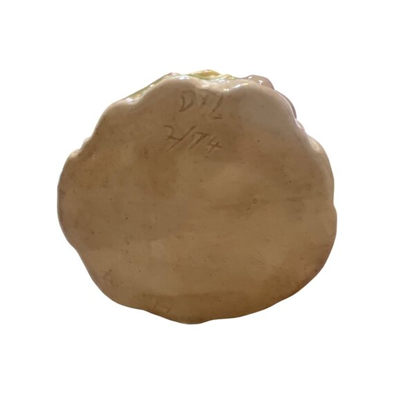 Vintage MCM Ceramic Tree Stump Trunk Pitcher Acorn Mushroom Design 7" tall 2 Cup - Picture 5 of 5